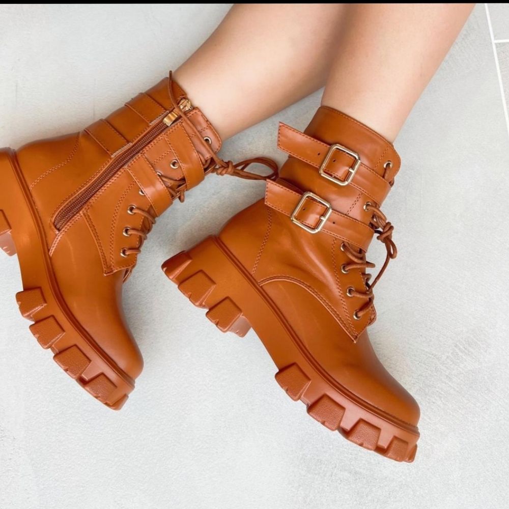 Kashia Combat boot Tan color Confort - Picture 6 of 7
